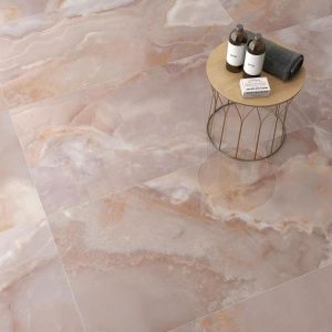 Bathroom | 1 sq. ft. Jewel Onyx Coral Pink 24×48 Polished Porcelain Tile Coral Bathroom Bathroom