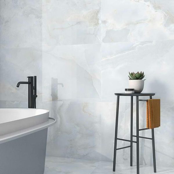 Bathroom | 1 sq. ft. Jewel Onyx Pearl Sky 24×48 Polished Porcelain Tile Pearl Bathroom Bathroom