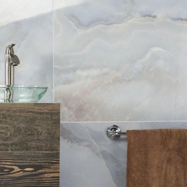 Bathroom | 1 sq. ft. Jewel Onyx Pearl Sky 24×48 Polished Porcelain Tile Pearl Bathroom Bathroom