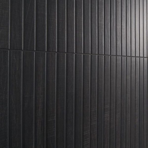 Bathroom | 1 sq. ft. Kenridge Ribbon Black 24×48 Wood Look Matte Porcelain Tile Black Bathroom Bathroom