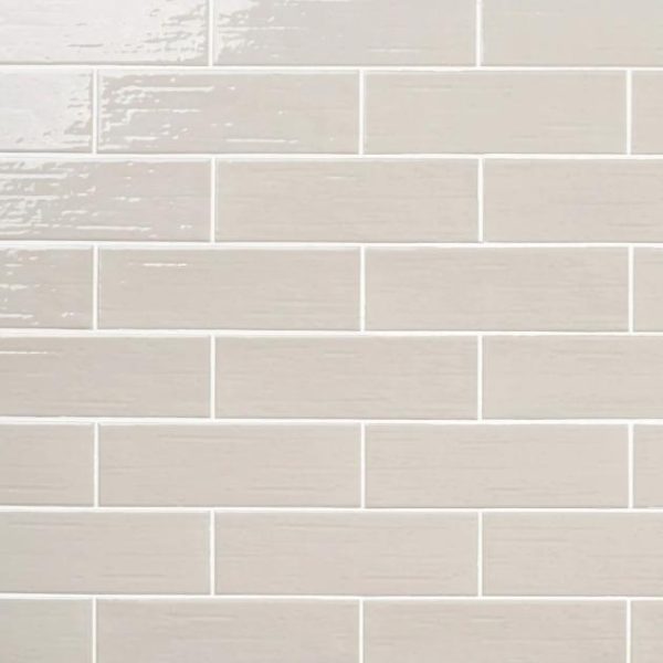 Bathroom | 1 sq. ft. Kiln Light Gray 3×9 Polished Porcelain Subway Tile Light Gray Backsplash & Kitchen Backsplash & Kitchen