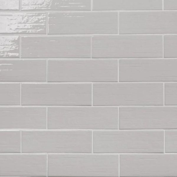 Bathroom | 1 sq. ft. Kiln Silver 3×9 Polished Porcelain Subway Tile Silver Backsplash & Kitchen Backsplash & Kitchen