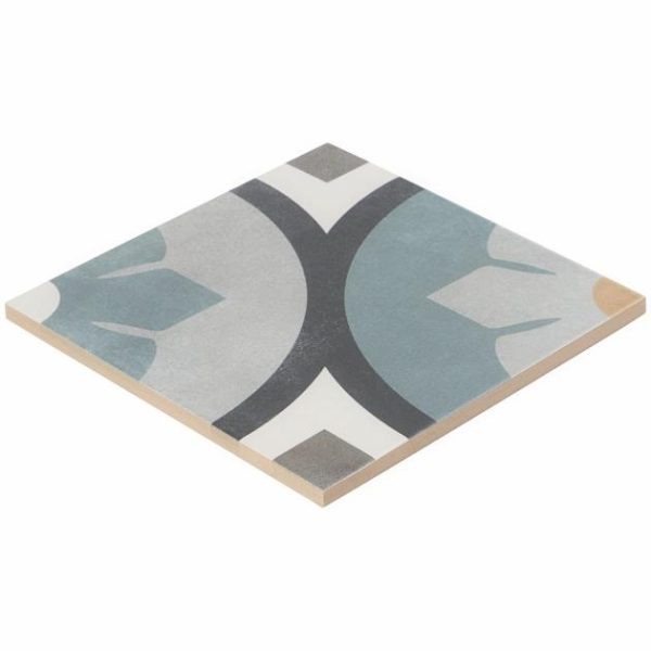 Bathroom | 1 sq. ft. Lapaz Bloom Blue 9×9 Matte Porcelain Tile Bloom Blue Bathroom Bathroom