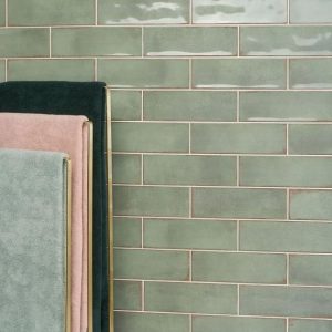 Bathroom | 1 sq. ft. Los Lunas Green 4×12 Polished Ceramic Subway Wall Tile Green Backsplash & Kitchen Backsplash & Kitchen