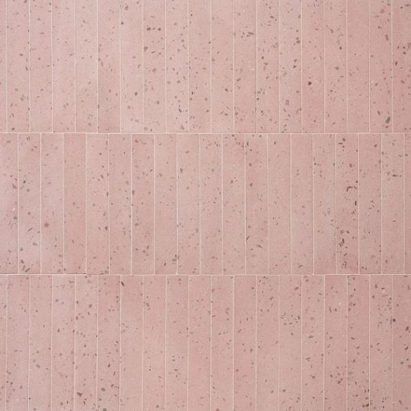 Bathroom | 1 sq. ft. Mancala Blush Pink 3×16 Matte Terrazzo Tile  Blush Pink Bathroom Bathroom