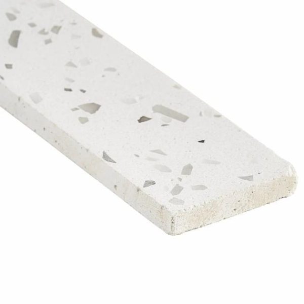 Bathroom | 1 sq. ft. Mancala White 3×16 Matte Terrazzo Tile White Bathroom Bathroom