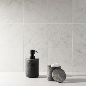 Bathroom | 1 sq. ft. Marble Tech Bianco Gioia 6×6 Matte Marble Look Porcelain Tile White Matte Bathroom Bathroom