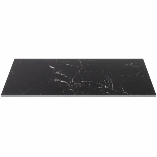 Bathroom | 1 sq. ft. Marble Tech Port Laurent 12×24 Polished Nero Marquina Look Porcelain Tile Black Polished Bathroom Bathroom