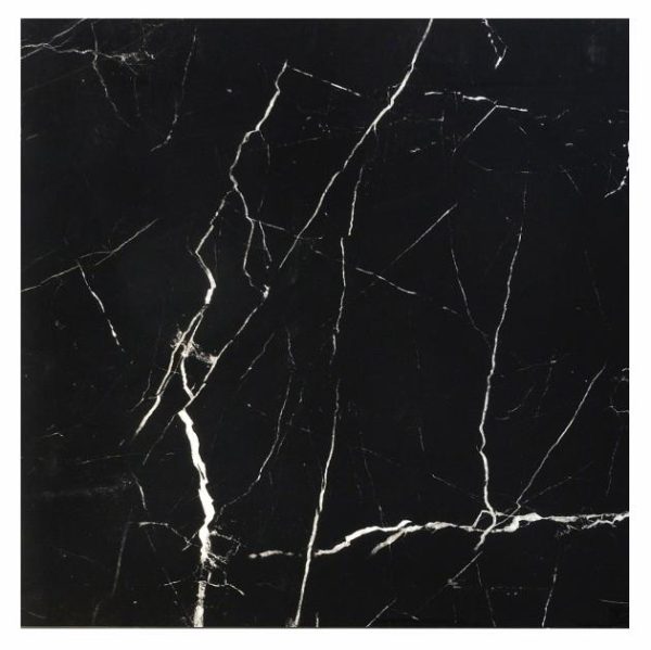 Bathroom | 1 sq. ft. Marble Tech Port Laurent 24×24 Polished Nero Marquina Look Porcelain Tile Black Polished Bathroom Bathroom