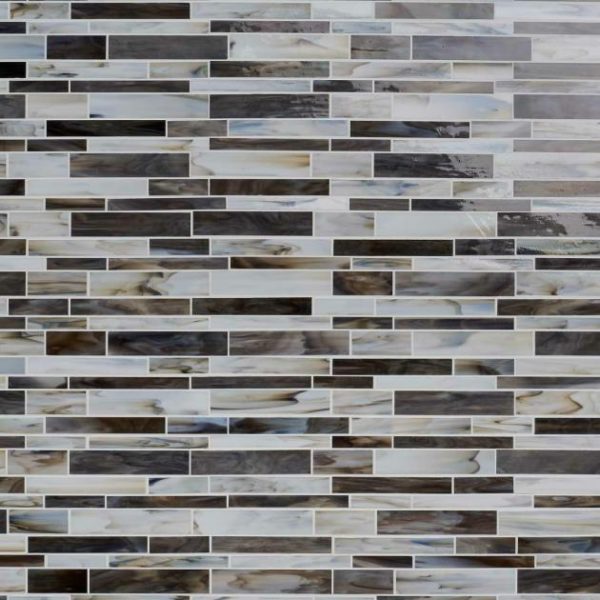 Bathroom | 1 sq. ft. Matchstix Rainstorm Multicolor Glass Polished Mosaic Tile Rainstorm Bathroom Bathroom