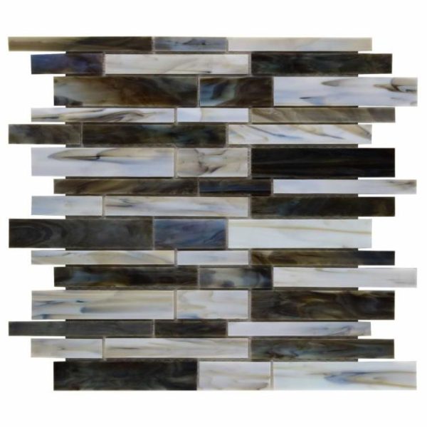 Bathroom | 1 sq. ft. Matchstix Rainstorm Multicolor Glass Polished Mosaic Tile Rainstorm Bathroom Bathroom