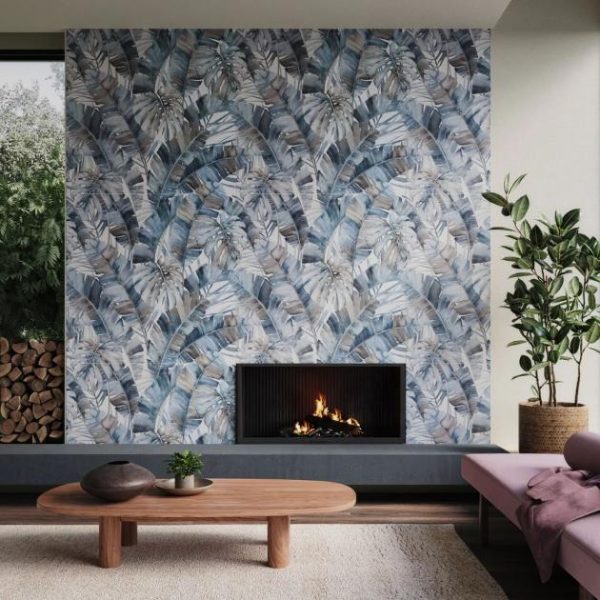 Bathroom | 1 sq. ft. Monet Rain Forest Blue 24×48 Artisan Decor Matte Porcelain Wall Tile Forest Blue Bathroom Bathroom