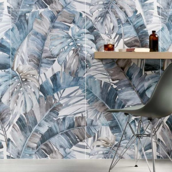 Bathroom | 1 sq. ft. Monet Rain Forest Blue 24×48 Artisan Decor Matte Porcelain Wall Tile Forest Blue Bathroom Bathroom