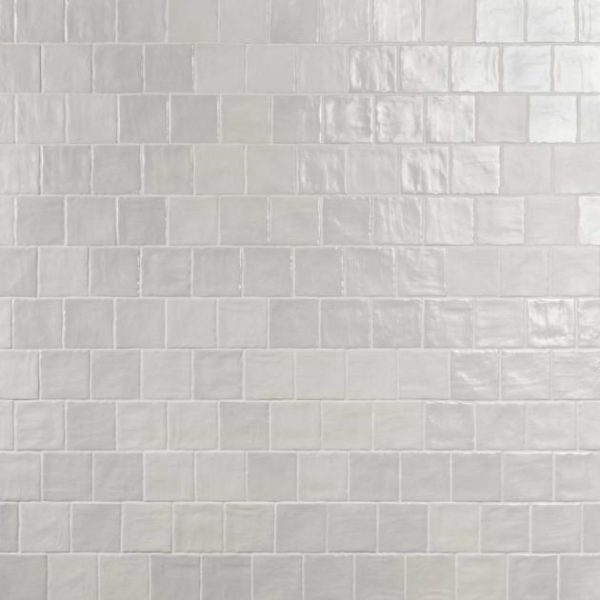 Bathroom | 1 sq. ft. Montauk Gin White 4×4 Mixed Finish Ceramic Tile Gin White Backsplash & Kitchen Backsplash & Kitchen