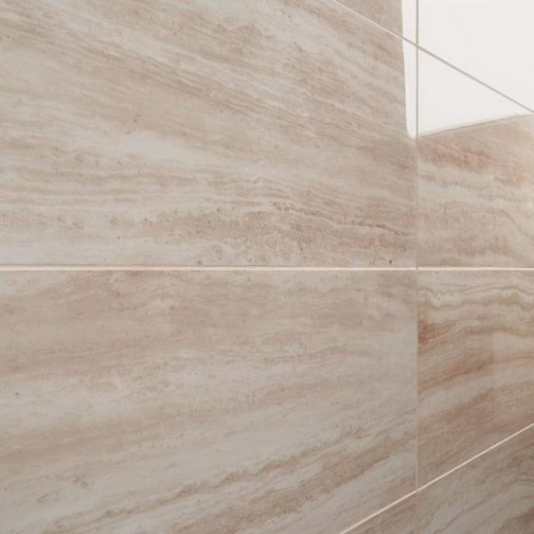 Bathroom | 1 sq. ft. Nashville Beige 12×24 Travertine Look Polished Porcelain Tile Beige Polished Bathroom Bathroom