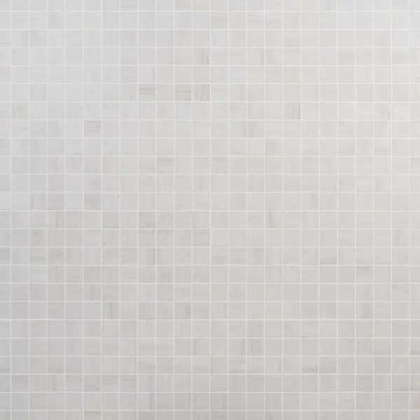 Bathroom | 1 sq. ft. Nashville White 2×2 Travertine Look Matte Porcelain Mosaic Tile White Matte Bathroom Bathroom