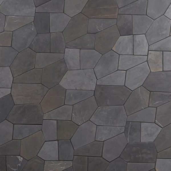 Bathroom | 1 sq. ft. Nature Organica Java Dark Gray Honed Marble Mosaic Tile Gray Bathroom Bathroom