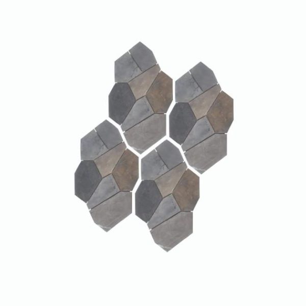 Bathroom | 1 sq. ft. Nature Organica Java Dark Gray Honed Marble Mosaic Tile Gray Bathroom Bathroom