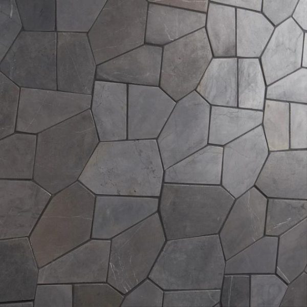 Bathroom | 1 sq. ft. Nature Organica Java Dark Gray Honed Marble Mosaic Tile Gray Bathroom Bathroom