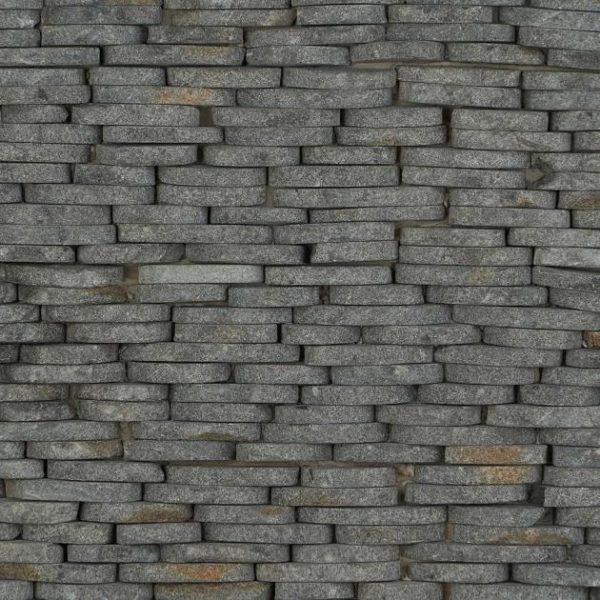 Bathroom | 1 sq. ft. Nature Stacked Lava Black Pebble Honed Mosaic Tile Lava Black Bathroom Bathroom