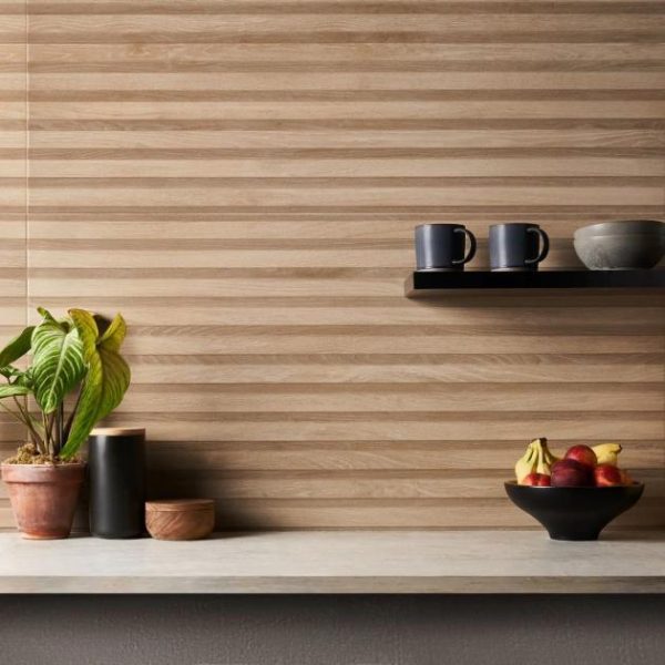 Bathroom | 1 sq. ft. Nobu Ribbon Miel Brown 24×48 Wood Look Matte Porcelain Tile Miel Backsplash & Kitchen Backsplash & Kitchen