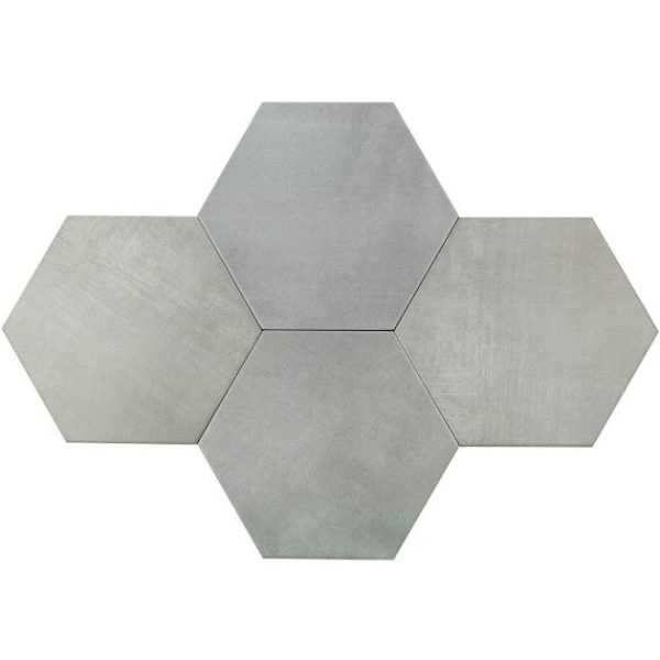 Bathroom | 1 sq. ft. Paige Grigio 10″ Porcelain Hexagon Matte Cement Look Porcelain Tile Grigio Bathroom Bathroom