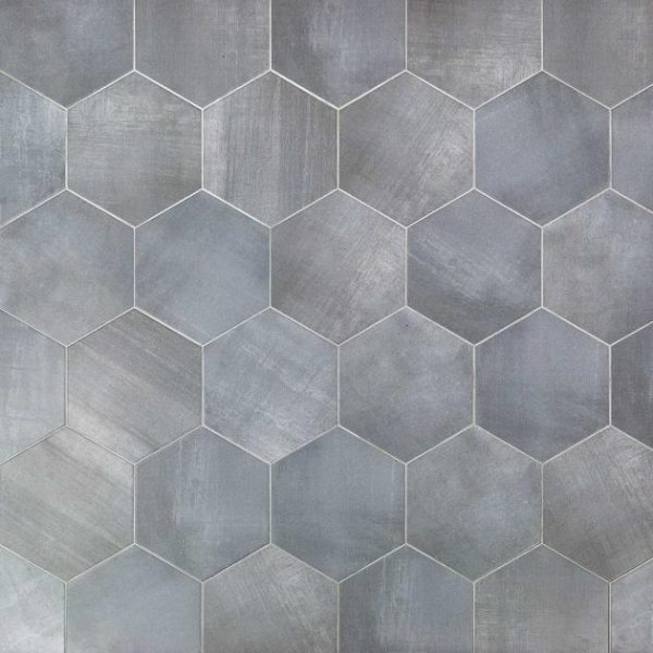 Bathroom | 1 sq. ft. Paige Grigio 10″ Porcelain Hexagon Matte Cement Look Porcelain Tile Grigio Bathroom Bathroom