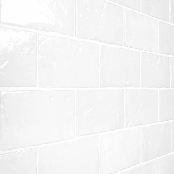 Bathroom | 1 sq. ft. Parma Brick White 4×8 Terracotta Look Polished Ceramic Tile White Polished Bathroom Bathroom