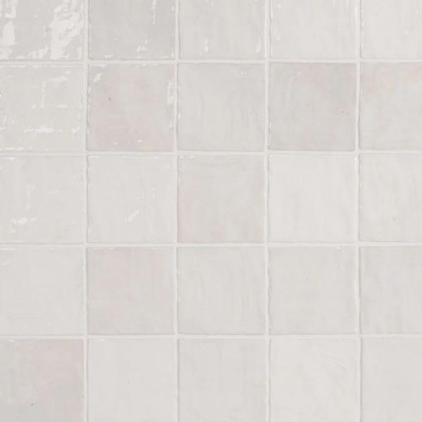 Bathroom | 1 sq. ft. Portmore White 4×4 Glossy Ceramic Tile White Backsplash & Kitchen Backsplash & Kitchen