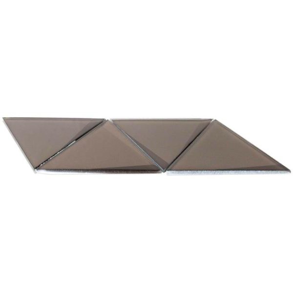 Bathroom | 1 sq. ft. Remington Triangles Bronze 6” 3D Glass Tile Bronze Bathroom Bathroom