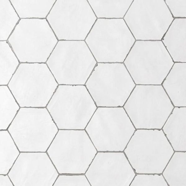 Bathroom | 1 sq. ft. Sasha Hex Solaro White 6″ Matte Porcelain Hexagon Tile White Backsplash & Kitchen Backsplash & Kitchen