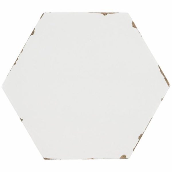 Bathroom | 1 sq. ft. Sasha Hex Solaro White 6″ Matte Porcelain Hexagon Tile White Backsplash & Kitchen Backsplash & Kitchen