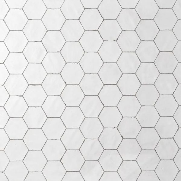 Bathroom | 1 sq. ft. Sasha Hex Solaro White 6″ Matte Porcelain Hexagon Tile White Backsplash & Kitchen Backsplash & Kitchen