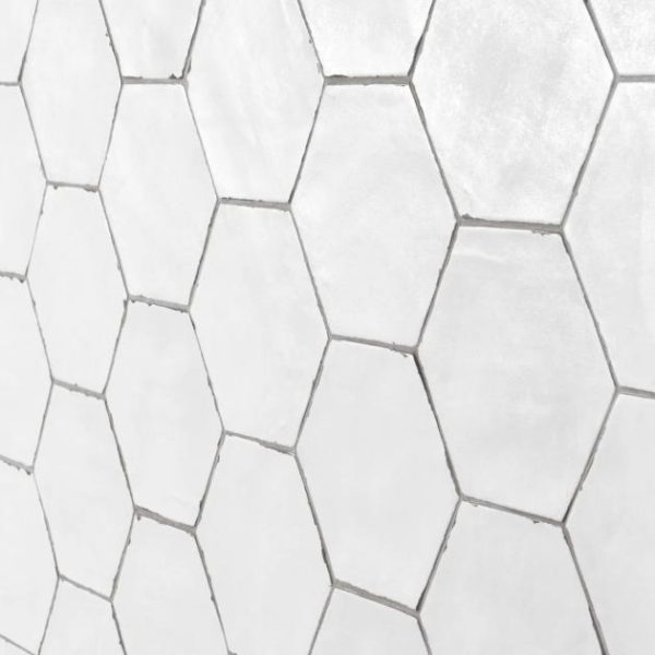 Bathroom | 1 sq. ft. Sasha Hex Solaro White 6″ Matte Porcelain Hexagon Tile White Backsplash & Kitchen Backsplash & Kitchen