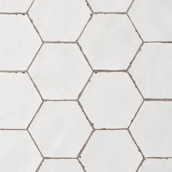 Bathroom | 1 sq. ft. Sasha Hex Solaro White 6″ Matte Porcelain Hexagon Tile White Backsplash & Kitchen Backsplash & Kitchen