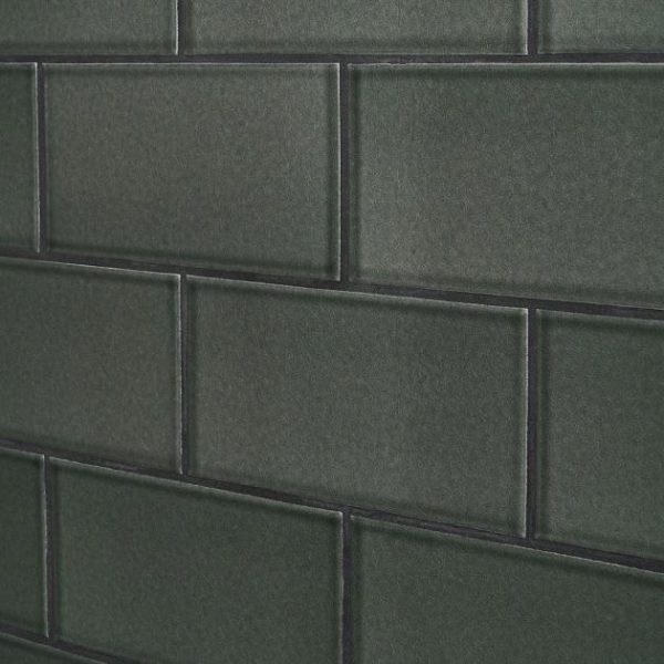 Bathroom | 1 sq. ft. Seaside Ash Gray 4×8 Crackled Glossy Ceramic Tile Gray Bathroom Bathroom