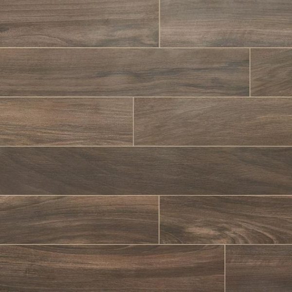 Bathroom | 1 sq. ft. Silkwood Walnut Brown 8×48 Matte Porcelain Wood Look Tile Walnut Brown Bathroom Bathroom