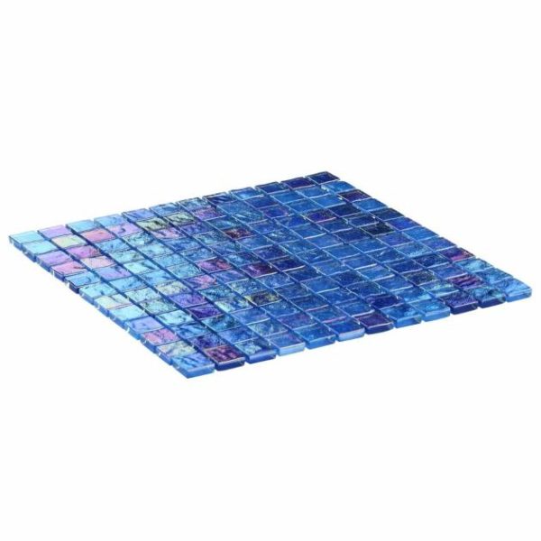 Bathroom | 1 sq. ft. Splash Lagoon Blue 1×1 Polished Glass Mosaic Tile Lagoon Bathroom Bathroom