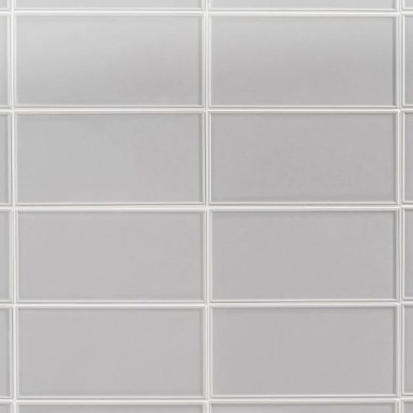 Bathroom | 1 sq. ft. Stacy Garcia Maddox Frame Cool Gray 4×8 Matte Ceramic Subway Tile Frame Cool Gray Bathroom Bathroom