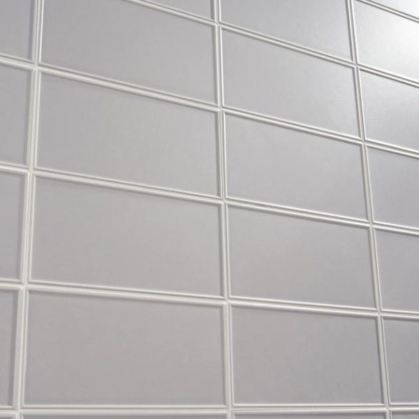 Bathroom | 1 sq. ft. Stacy Garcia Maddox Frame Cool Gray 4×8 Matte Ceramic Subway Tile Frame Cool Gray Bathroom Bathroom