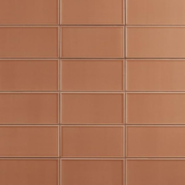 Bathroom | 1 sq. ft. Stacy Garcia Maddox Frame Terracotta 4×8 Matte Ceramic Subway Tile Frame Terracotta Bathroom Bathroom