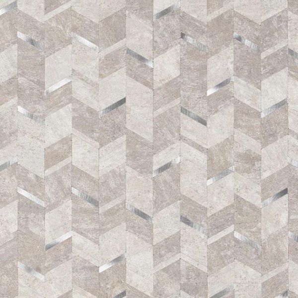 Bathroom | 1 sq. ft. Tether Silver Chevron Solid Core Peel & Stick Self Adhesive Mosaic Tile Silver Bathroom Bathroom