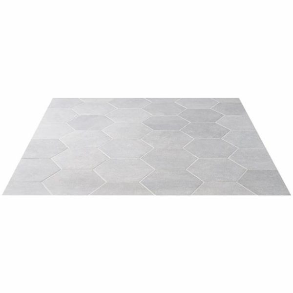 Bathroom | 1 sq. ft. Texstone Gris Gray 9″ Matte Porcelain Hexagon Tile Gris Bathroom Bathroom