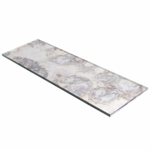 Bathroom | 1 sq. ft. Vilna Argenta Gray 6×18 Polished Mirror Subway Tile Argenta Bathroom Argenta