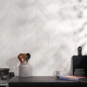 Bianco Dolomite | 1 sq. ft. Bianco Dolomite White 3×12 Chevron Premium Honed Marble Tile Honed Chevron Bianco Dolomite Bianco Dolomite