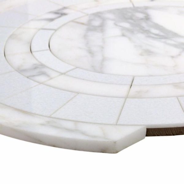 Calacatta | 1 sq. ft. Apogee Echo Star Marble Polished Mosaic Tile Echo Star Calacatta Calacatta