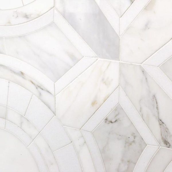 Calacatta | 1 sq. ft. Apogee Echo Star Marble Polished Mosaic Tile Echo Star Calacatta Calacatta