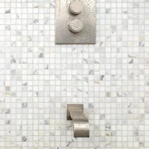 Calacatta | 1 sq. ft. Calacatta 3/4×3/4 Squares Polished Marble Mosaic Tile Small Squares Calacatta Calacatta