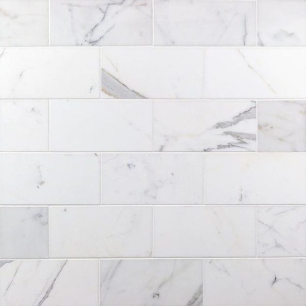 Calacatta | 1 sq. ft. Calacatta 4×8 Polished Marble Subway Tile Calacatta Calacatta