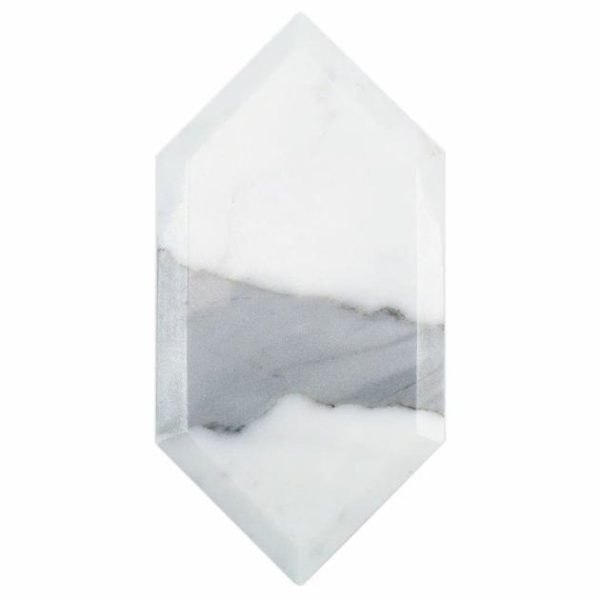 Calacatta | 1 sq. ft. Calacatta 8×4 Beveled Hexagon Polished Marble Tile 8X4 Calacatta 8X4